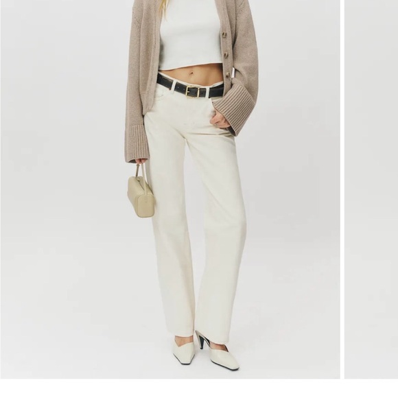 Val 90s Mid Rise Straight Jeans | Color Fior di Latte | Size 27 - Picture 2 of 8